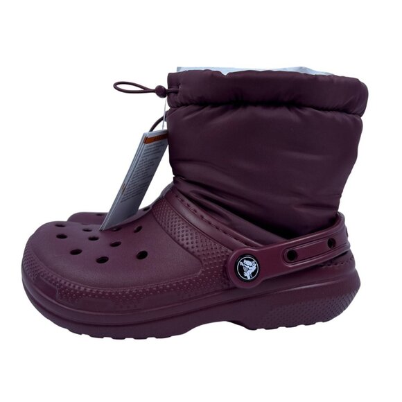 Crocs Unisex Classic Lined Neo Puff Boot (Garnet) US Size M 4 W 6 Perfect V-Day! - Picture 4 of 10